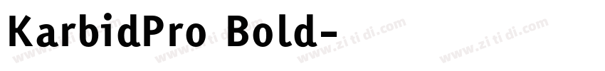 KarbidPro Bold字体转换